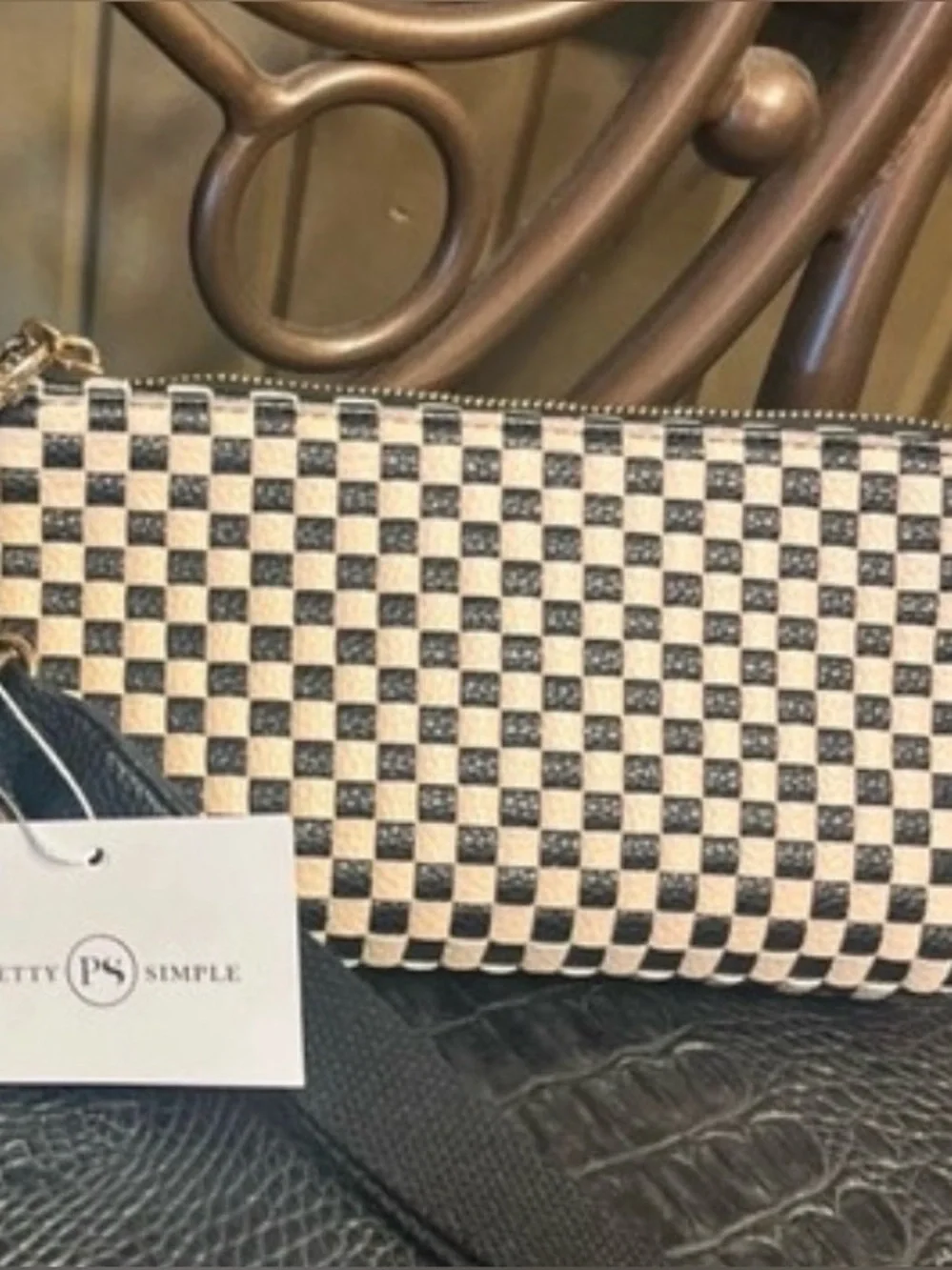 NWT Pretty Simple ‘Emma Woven Clutch’ Wristlet